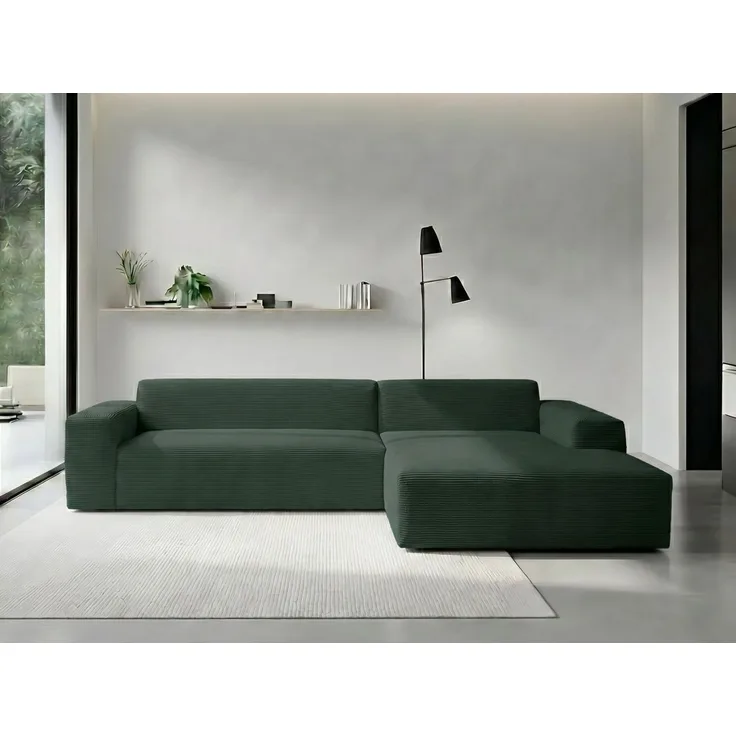 WERK2 Ecksofa Zeus-XL, urbanes Curvy Design, bequemes Mega-Sofa, große Sitztiefe