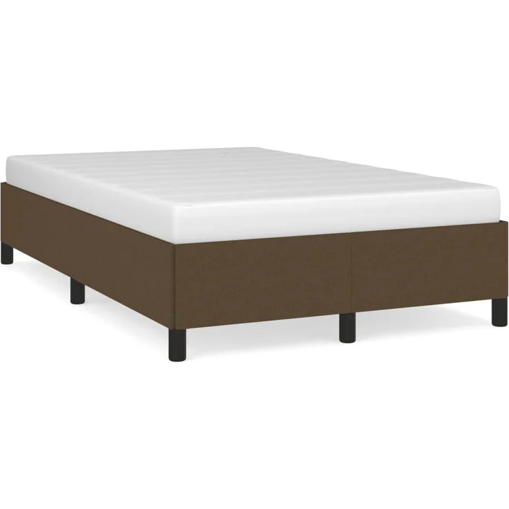 vidaXL Bettgestell ohne Matratze Dunkelbraun 120x190 cm Stoff 3269634 – Bild 1
