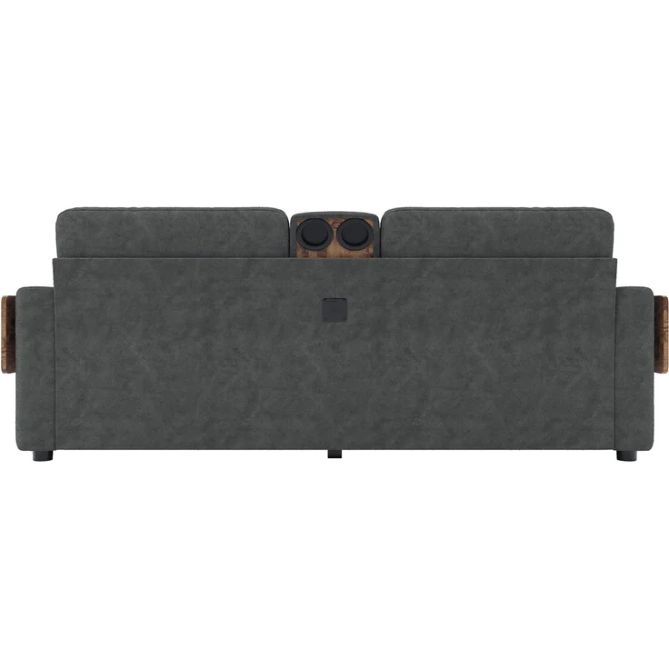 ZUBALIYA Schlafsofa 71x57.5 cm, mit Schreibtisch, mit Schubladen, mit Stauraum, mit Ablageflächen, mit Ausziehbett, Grau – Bild 16