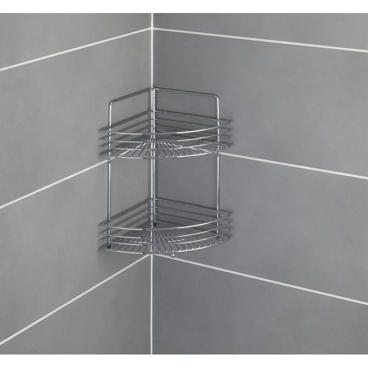WENKO MILANO Dusch Eckablage, Chrom, mit 2 Etagen – Bild 3