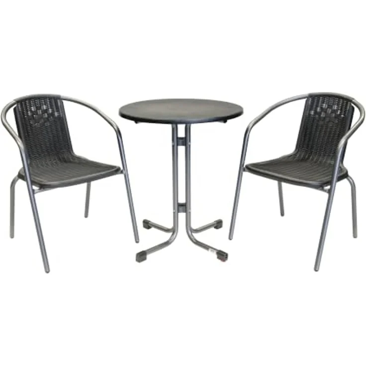 Balkonmöbel-Set Emilia 3-teilig Balkon Set Gartenmöbel Set Sitzgruppe Tisch – Bild 1