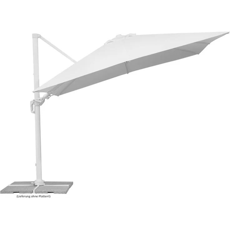 Schneider Schirme Ampelschirm, Rhodos Twist Bianco, Weiß / Weiß, 3x3 m – Bild 1