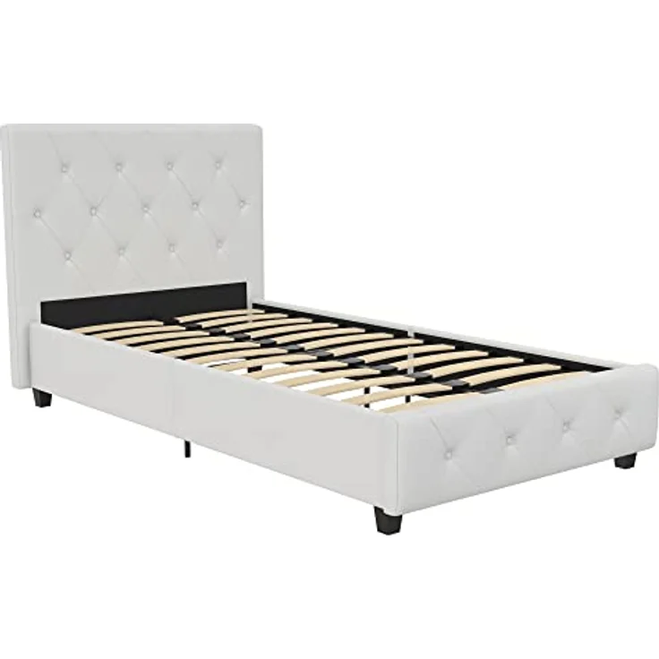 DHP Furniture Dakota Upholstered Platform Bed White Single – Bild 13