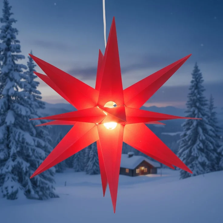 Guru-Shop LED-Stern für außen 3D Außenstern Kaspar, Weihnachtsstern,., Leuchtmittel inklusive – Bild 1