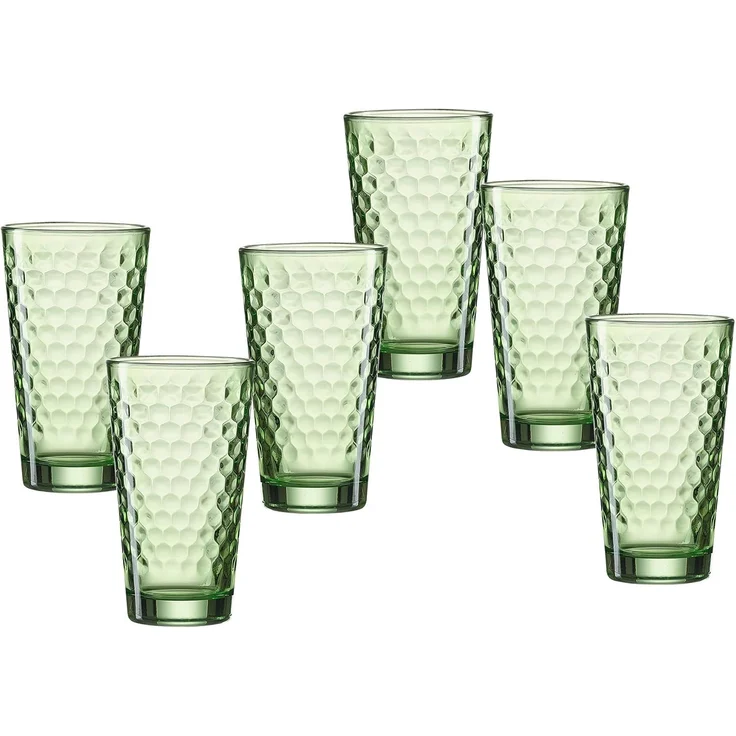 Ritzenhoff & Breker Favo Longdrinkglas 400 ml grün 6er Set – Bild 1