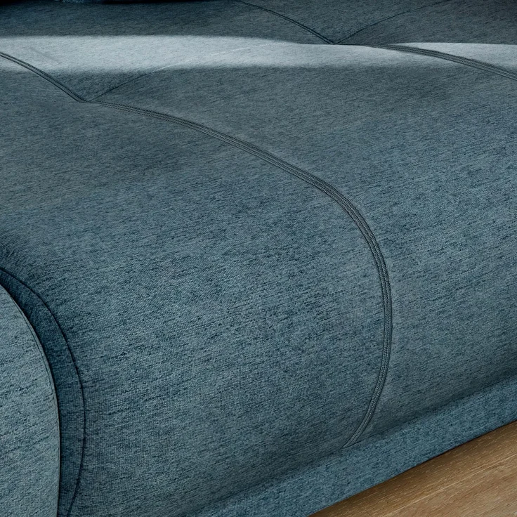 Bigsofa Geflechtstoff 310x135x86 blau MIRELLA – Bild 6