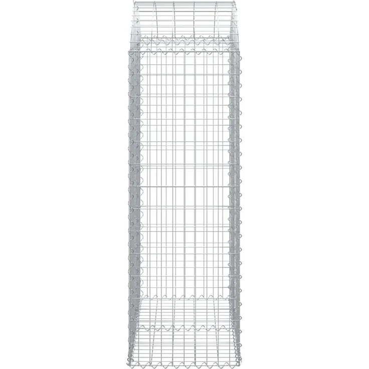 vidaXL Gabione mit Hochbogen 100x50x140/160 cm Verzinktes Eisen 153437 – Bild 4