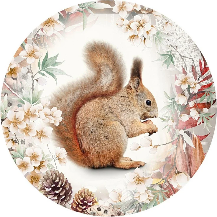 JACK Wendebettwäsche 135x200 cm, Eichhörnchen Kosmos, Flanell, 2 teilig, mit Schneeflocken im Herbst- und Winterdesign – Bild 4