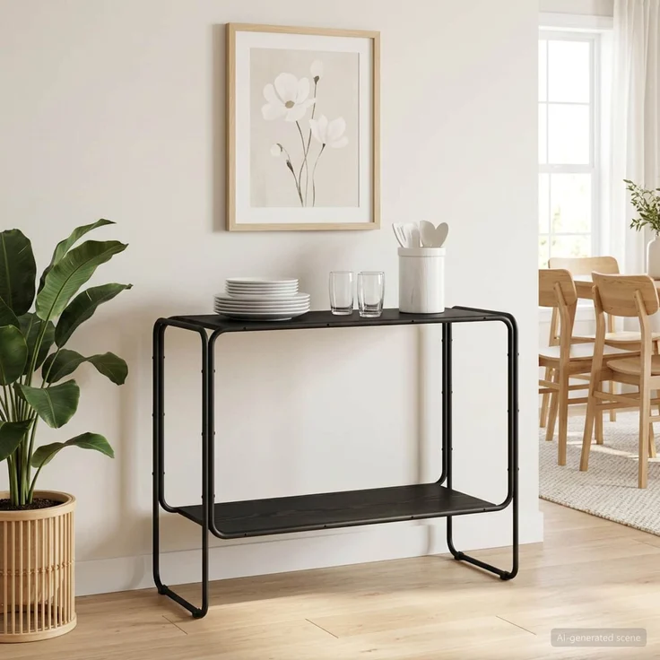 vidaXL Sideboard Schwarz Eichen-Optik 93,5 x 38 x 75 cm Holzwerkstoff 8007960 – Bild 1