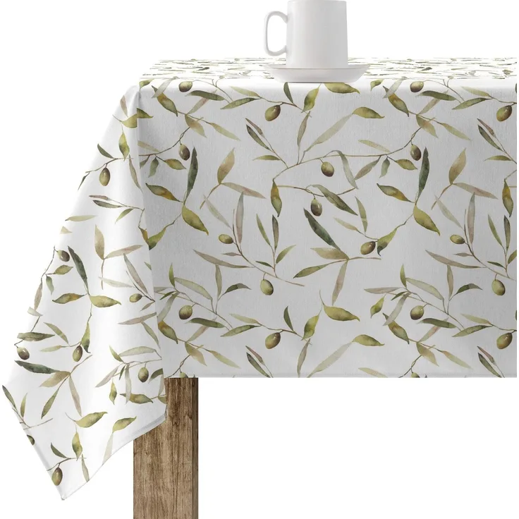 Belum T07 Tischdecke, schmutzabweisend, Größe 200 x 155 cm, extraweich, Mehrfarbig, 100% Bio-Baumwolle, Modell T07