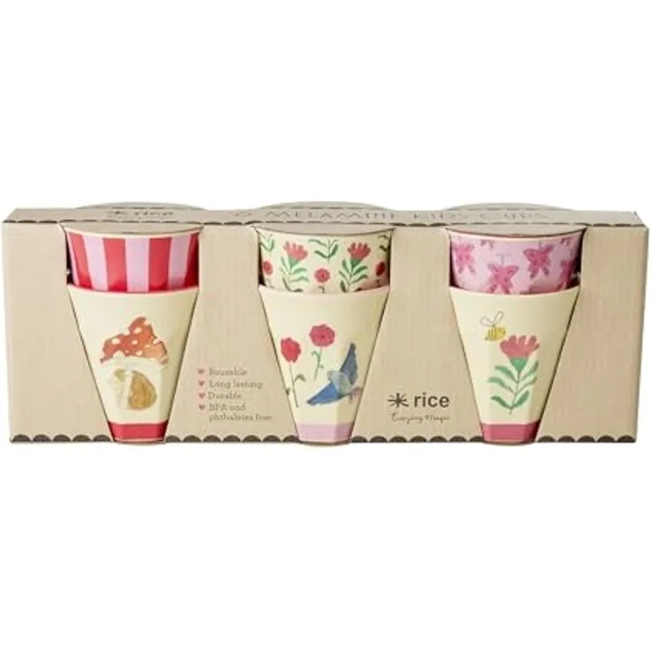 rice Becher Melamin Kids Becher Set 6 Stück Kinderbecher Trinkbecher 160ml