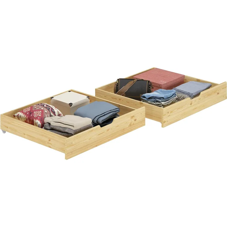 Erst-Holz Bettkasten-Set für Etagenbetten 80x190 cm