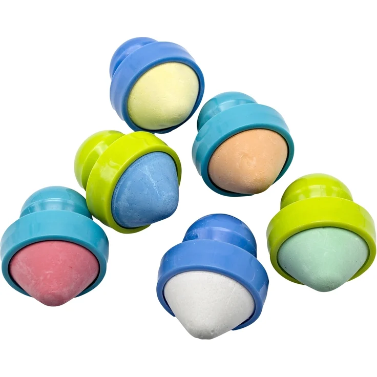 EDUPLAY 370060 Easy Grip Kreidestifte, 6-teilig (1 Set)