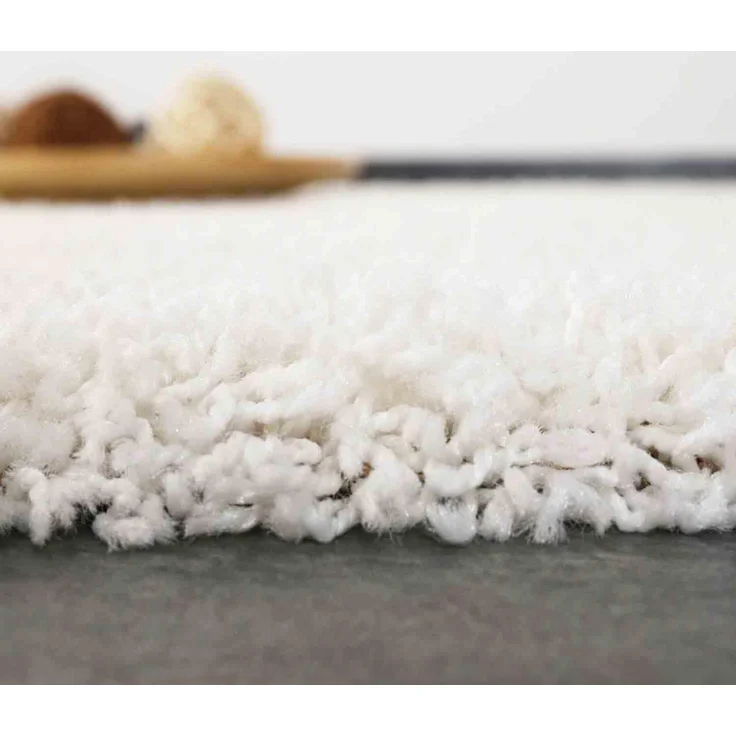 VIMODA Teppich Prime Shaggy Hochflor Einfarbig Weiss Creme Weich für Wohnzimmer, Schlafzimmer, küche, Maße:70x250 cm – Bild 5