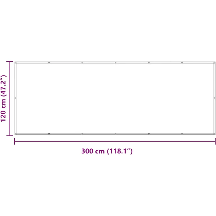 vidaXL Balkonsichtschutz Bordeauxrot 120x300 cm 42030917 – Bild 6