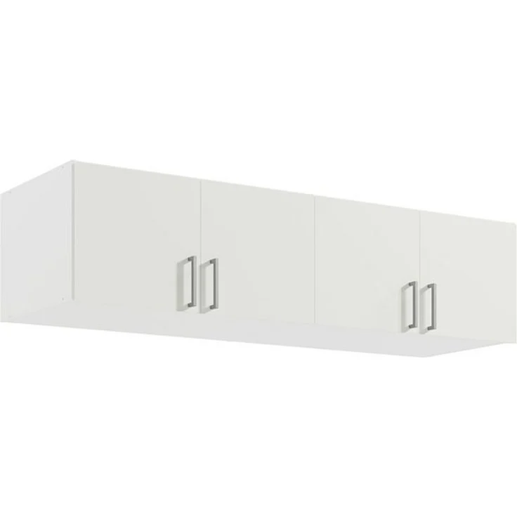 Lomadox Aufsatzschrank TRIEST-166 für Kleiderschrank 4trg, weiß, ca. 181/40/54 cm – Bild 4
