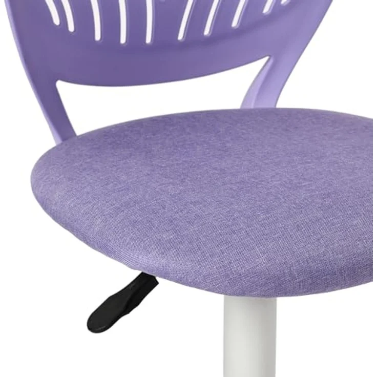 FurnitureR Bürostuhl für Jugendliche, Arbeitsstuhl ohne Armlehnen, höhenverstellbar, eleganter Studienstuhl für Zuhause und Büro, Violett Morandi – Bild 6
