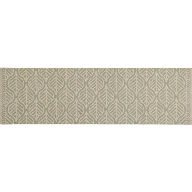 vidaXL Küchenteppich Waschbar Blätter 45x150 cm Samt 4005632