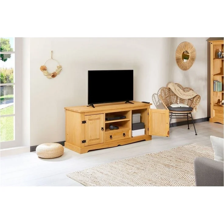 IDIMEX Lowboard TEQUILA, Lowboard TV-Board Fernsehtisch Kiefer 2 Türen 2 Fächer 1 Schublade – Bild 3