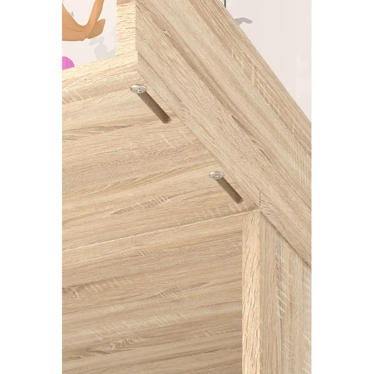 Shefa Kids Wickelaufsatz 800 für IKEA Kommoden (MALM, HEMNES, NORDLI), Eiche Dekor, 80x74cm – Bild 7
