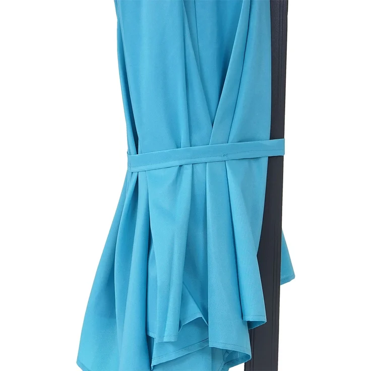 Wandschirm Casoria, Ampelschirm Balkonschirm Sonnenschirm, 3m neigbar, Polyester Alu/Stahl 9kg ~ türkis – Bild 5