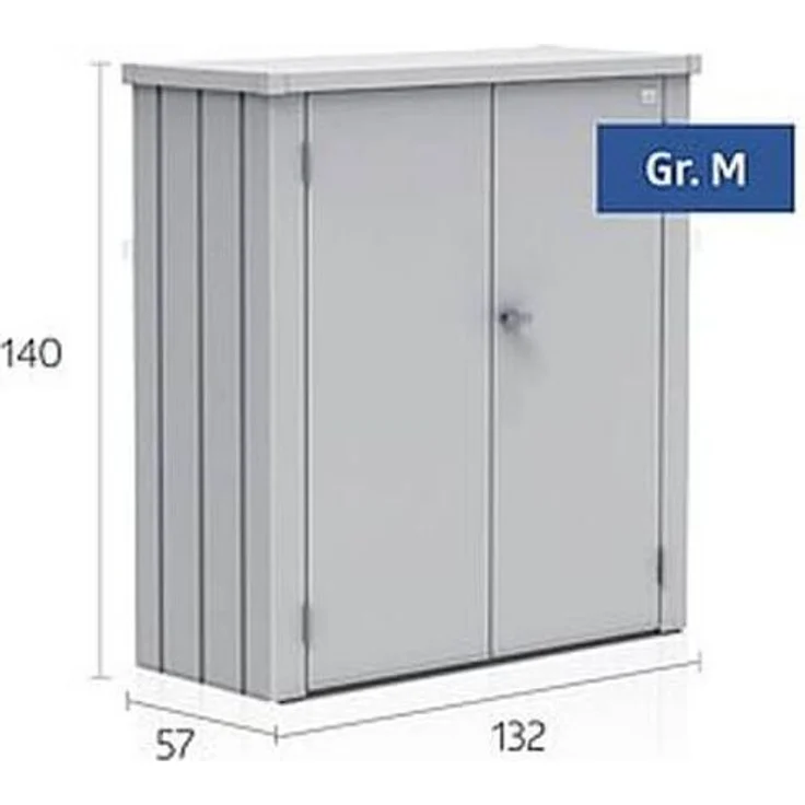 Biohort Terrassenschrank Romeo, M: 132 x 57 x 140 (b x t x h) cm, quarzgrau-metallic – Bild 2