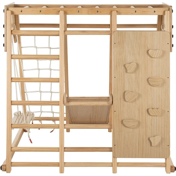 HOME DELUXE Klettergerüst Indoor inkl. Rutsche, Schaukel und Kletterwand LIO – Bild 10