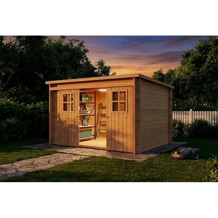 Alpholz Gerätehaus Vera Gerätehaus aus Holz Geräteschrank mit 19 mm Wandstärke Gartenhaus mit Montagematerial – Bild 3