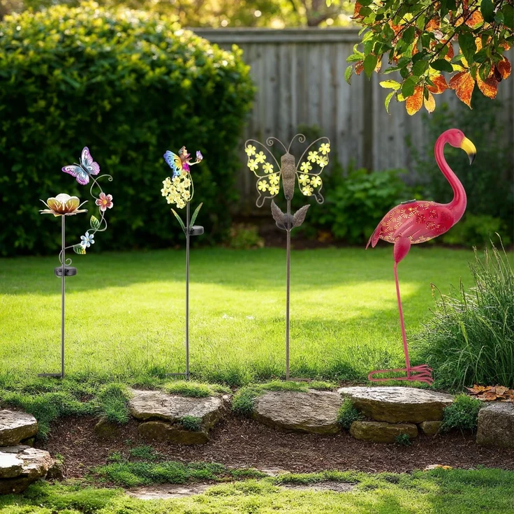 Ambia Garden 'BASIC' Solarleuchte, Glas multicolour, 21.5 x 82 x 15.2 cm, mit Schalter – Bild 4