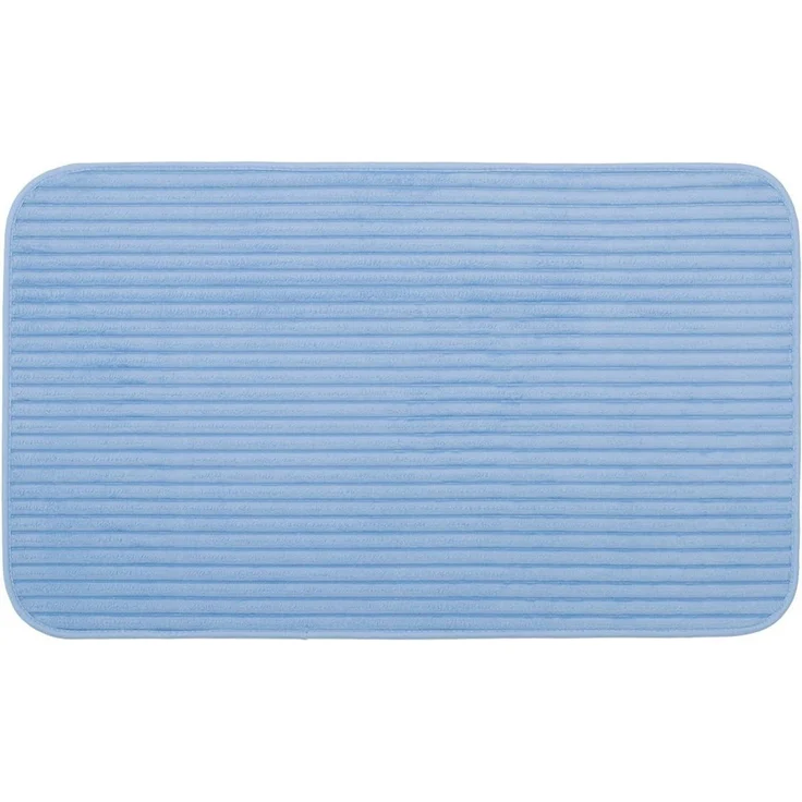 Gözze Badematte Berlin, Höhe 7 mm, rutschhemmend beschichtet, fußbodenheizungsgeeignet, Polyester, rechteckig, Badteppich, Uni Farben, Cord Optik, waschbar