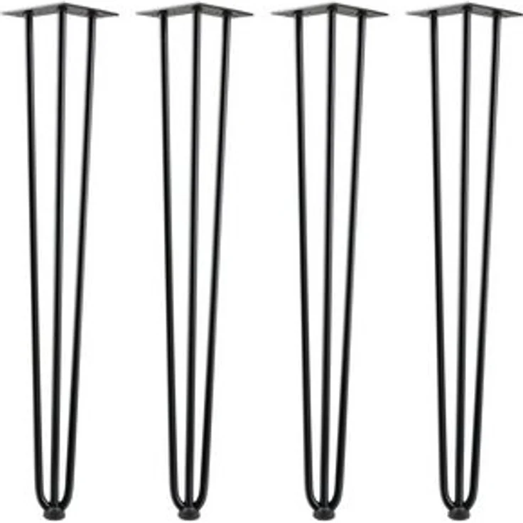 Zelsius Tischbein 4er Set Tischbeine aus Stahl, Schwarz, (H) 71 cm, 3 Streben – Bild 6