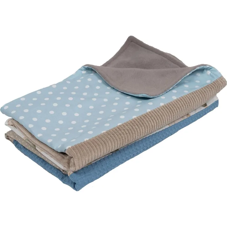 ULLENBOOM ® Babydecke 70x100 cm, Ballontraum (Made in EU) - Aus Baumwolle & flauschigem Fleece (OEKO-TEX Standard), Baby Decke Neugeborenen, ideal als Kinderwagendecke oder Kuscheldecke