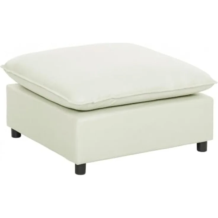 HOMCOM Fußhocker Ottoman Polsterhocker mit Leinenoptik für Schlafzimmer,Wohnzimmer (Hocker mit weichem Kissen, 1 St, quadratischer Sitzhocker), modular, weich, modern