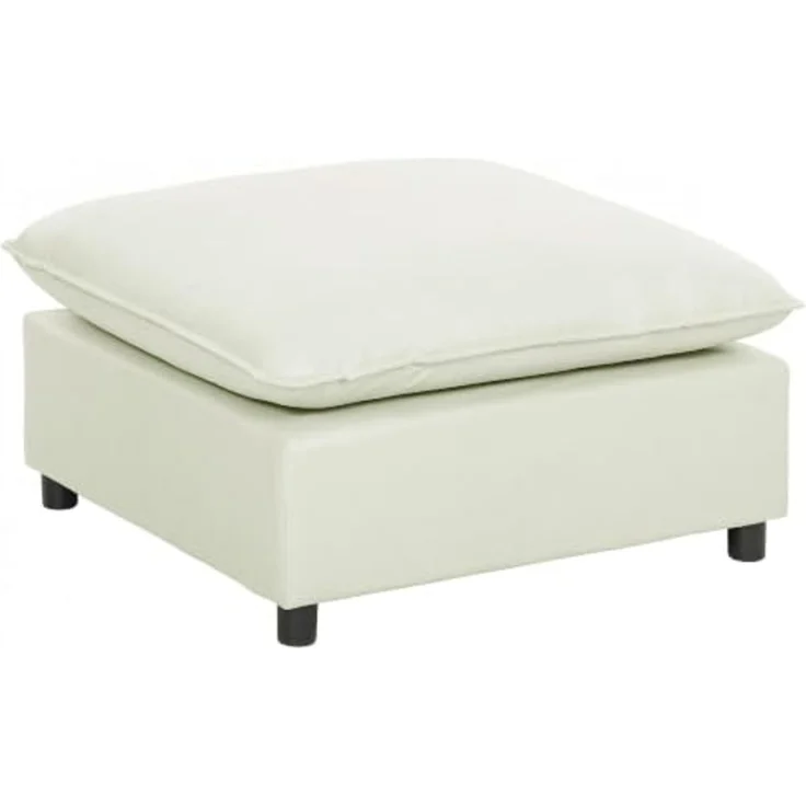 HOMCOM Fußhocker Ottoman Polsterhocker mit Leinenoptik für Schlafzimmer,Wohnzimmer (Hocker mit weichem Kissen, 1 St, quadratischer Sitzhocker), modular, weich, modern – Bild 1