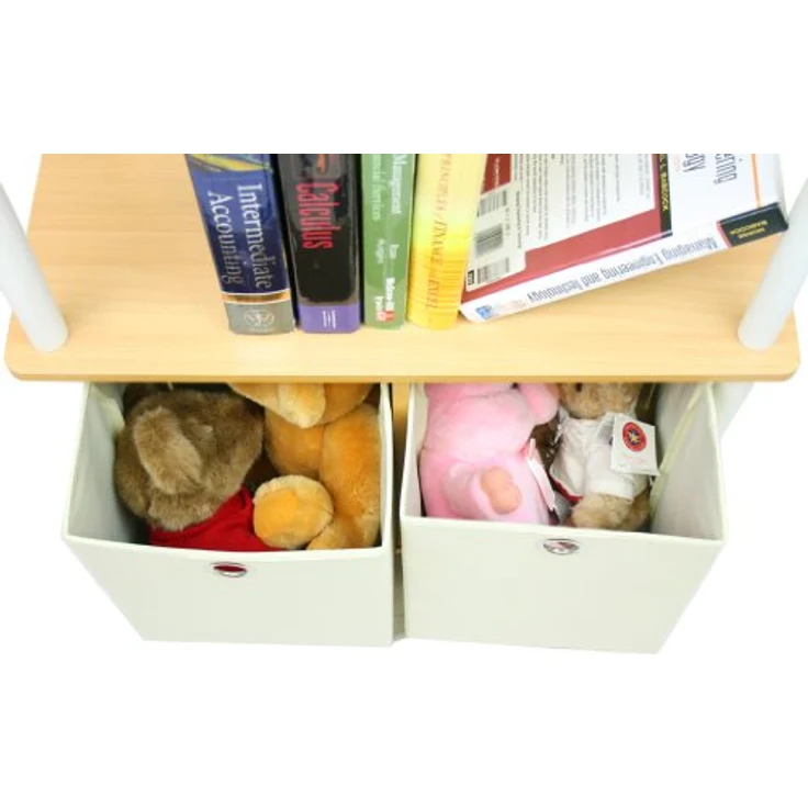 Furinno Go Green 3-Stufe 2-Bins Mehrzweck-Lagerregal, 2er-Set, Buche/Weiß – Bild 8