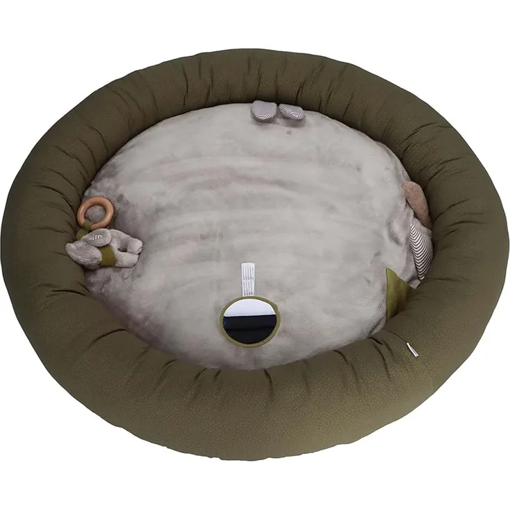 Sterntaler Baby Unisex Krabbeldecke Krabbeldecke Elefant Eddy rund - Schlafteppich, Musselindecke, Spieldecke - rosa