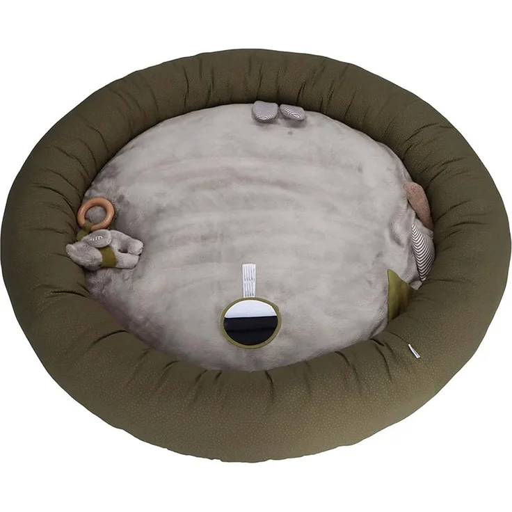 Sterntaler Baby Unisex Krabbeldecke Krabbeldecke Elefant Eddy rund - Schlafteppich, Musselindecke, Spieldecke - rosa – Bild 1