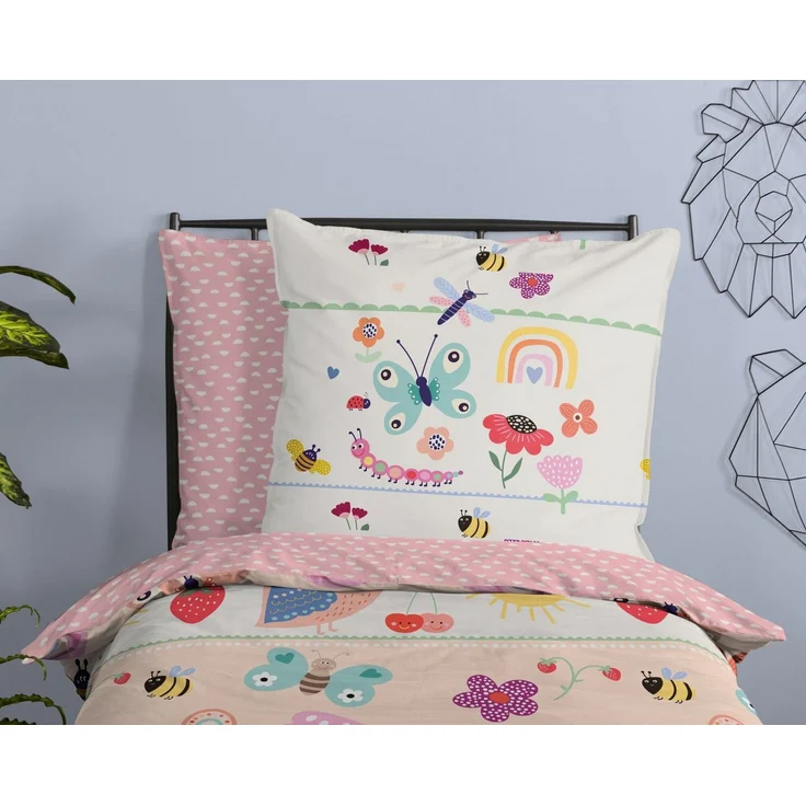 good morning Kinderbettwäsche Rinke, Renforcé, 2 teilig, Baumwolle, Renforcé, Wendeoptik, Kind, Baby, Mädchen – Bild 3