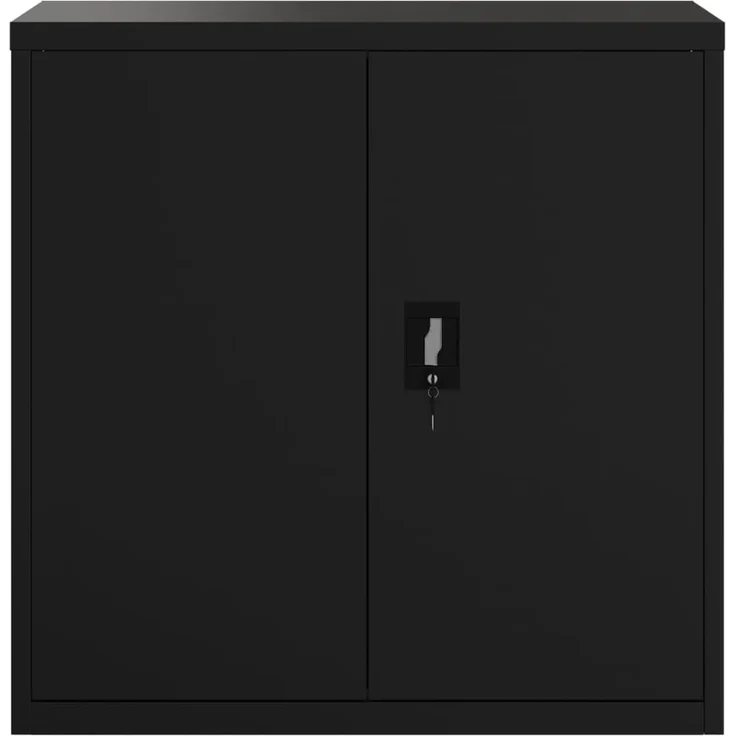 vidaXL Aktenschrank Schwarz 90x40x90 cm Stahl 339730 – Bild 2