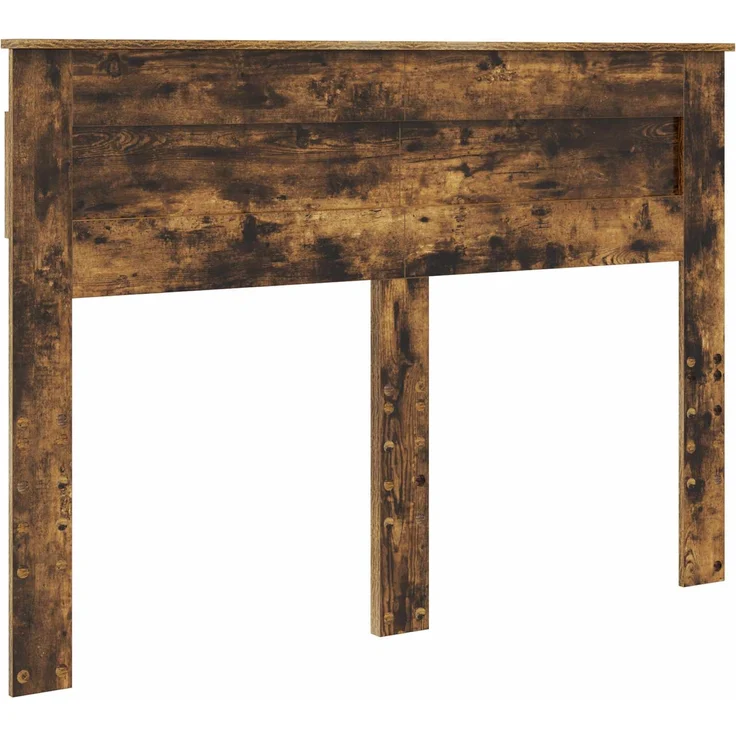 vidaXL Bettrahmen Geräucherte Eiche 140 x 200 cm Massives Kiefernholz 3409763 – Bild 5