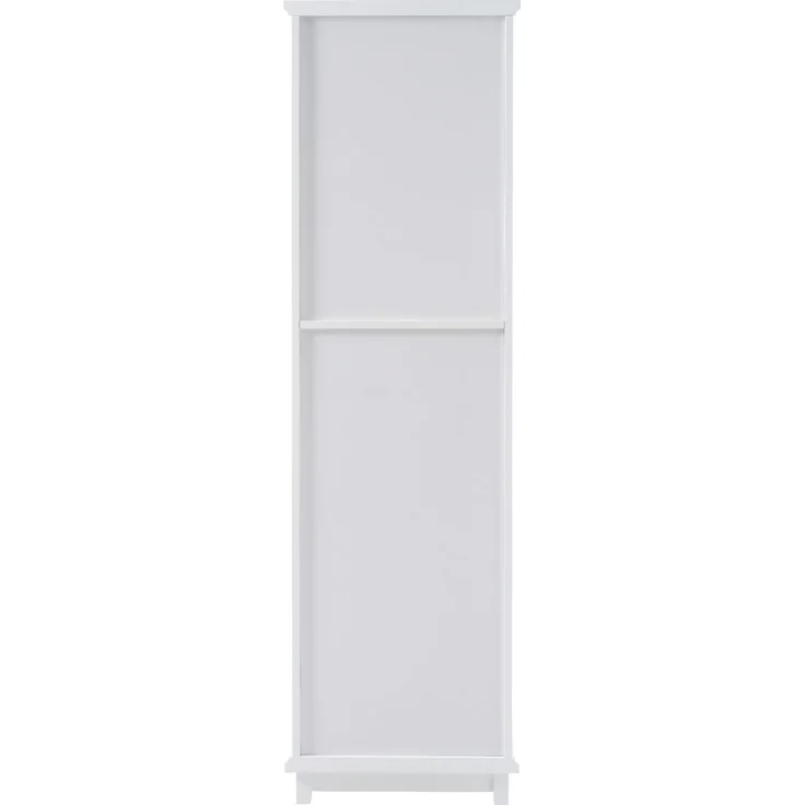 Badezimmerschrank 45 x 36 x 160 cm in Weiß mit Glastür, Schubladen und verstellbarem Einlegeboden – Bild 4