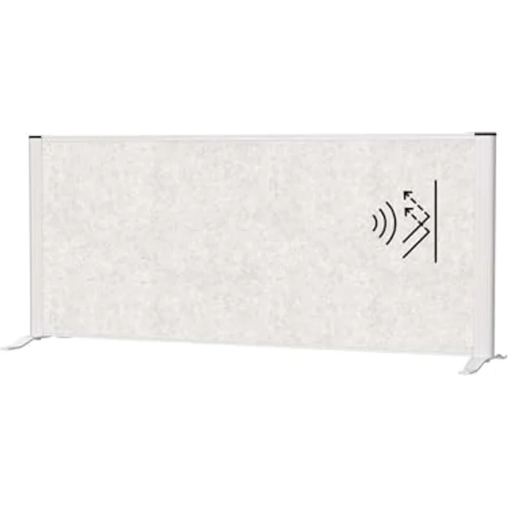 MAUL Tisch Trennwand Akustik MAULconnecto 120x50 cm | Raumteiler für Schreibtisch, Sideboard | Raumtrenner mit Standfüßen | Akustikvlies (4000 g/m²) als Sichtschutz und Schalldämmung – Bild 2