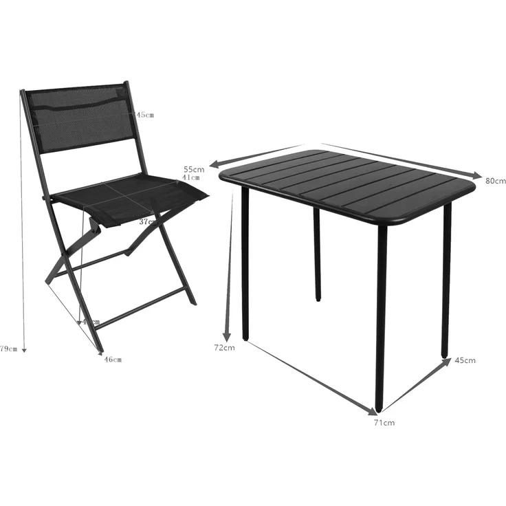 VCM Gartenmöbel-Set Sumila 920514 Rot H. 79 x B. 80 x T. 55 cm – Bild 4