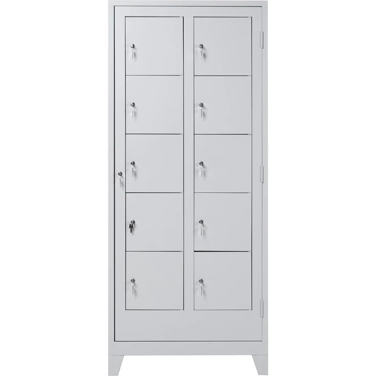 Wäscheverteilerschrank 10 türig Lichtgrau – Bild 2