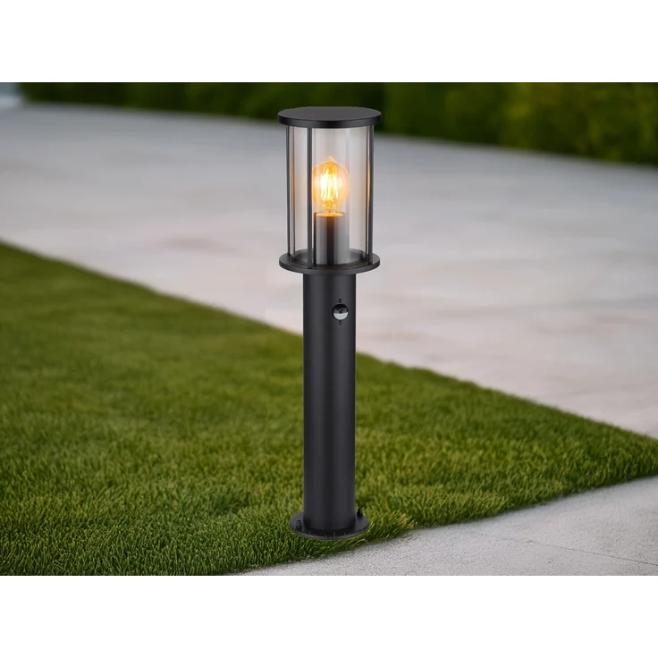 Stehleuchte, Außenleuchte, Sensor, Edelstahl, Glas, IP54, H 60 cm – Bild 1