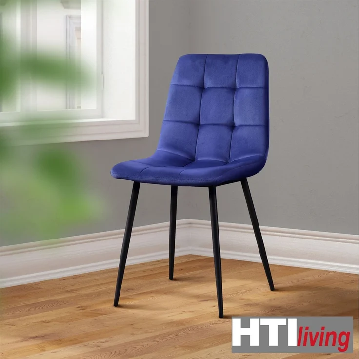 HTI-Living Mesa Velvet Blau Stuhl – Bild 2