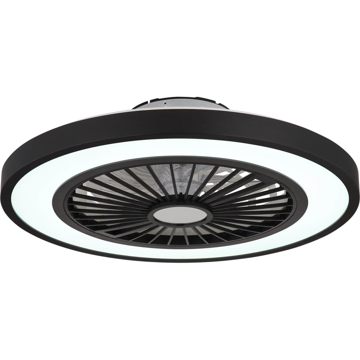 2BLIZZAK Deckenventilator, ø5450HZ, 6 Geschwindigkeitsstufen, 20W, 230V, schwarz, Backlight