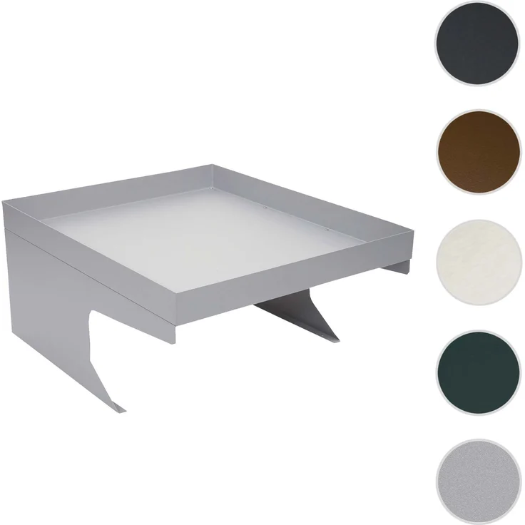 Mendler 'HWC-G60' Mähroboter Garage mit Pflanzkasten, Metall, 37 x 60 x 70 cm, Grau – Bild 10