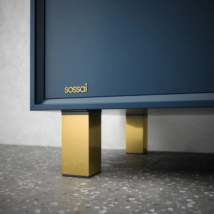 sossai® Möbelfuß Design-Möbelfüße, 4er & 8er Set, höhenverstellbar, (8-St), Farbe: Gold – Bild 2