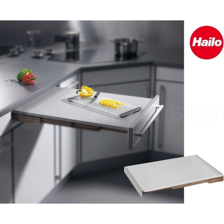 Hailo Beistelltisch Hailo Ausziehtisch 3845601 Rapid 60 weiß 561 x 490 x 120 mm, Hailo Ausziehtisch 3845601 Rapid 60 weiß 561 x 490 x 120 mm – Bild 3